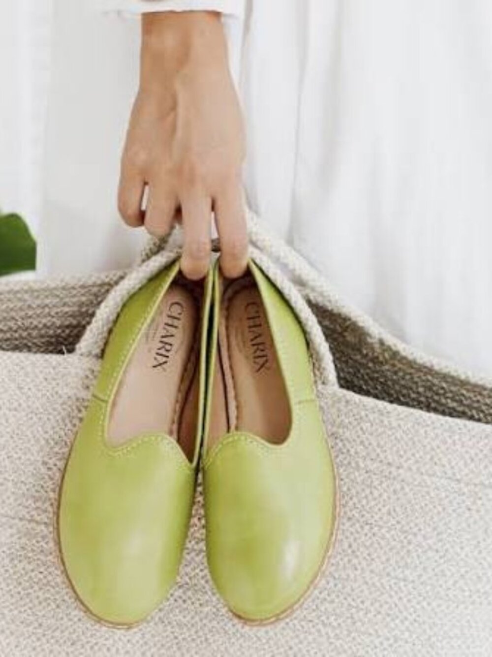CHARIX Pistahio Leather Shoes -EU 38